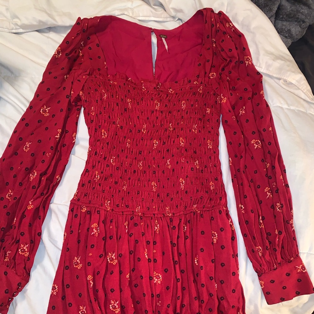 Red free people dress